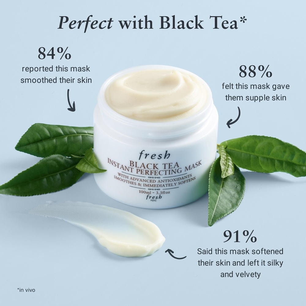 Fresh Black Tea Instant Perfecting Mask | Travel Size | New, No Box